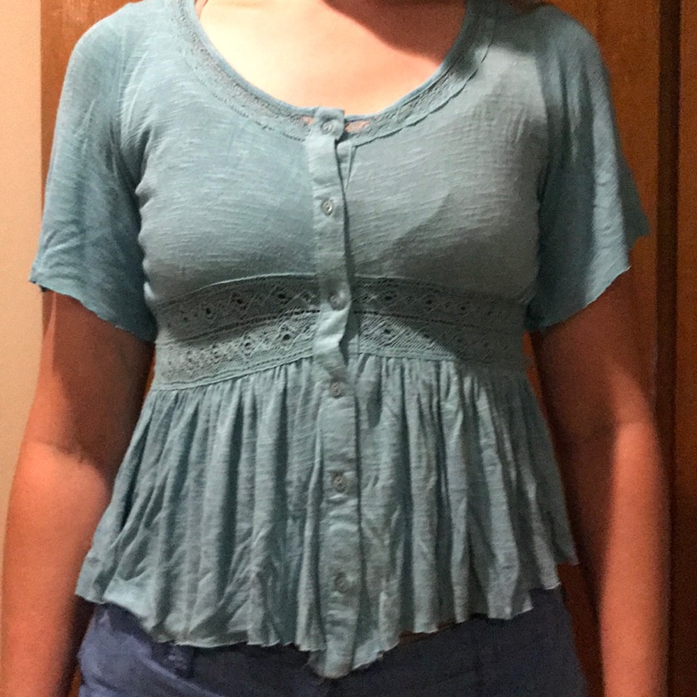Light blue blouse